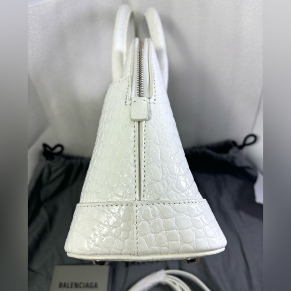 Balenciaga Croc Embossed Sm Ville Top Handle Bag. - Picture 5 of 12